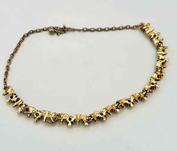 Vintage Blue/Green Borealis Crystal Rhinestone Dainty Necklace - Image 9