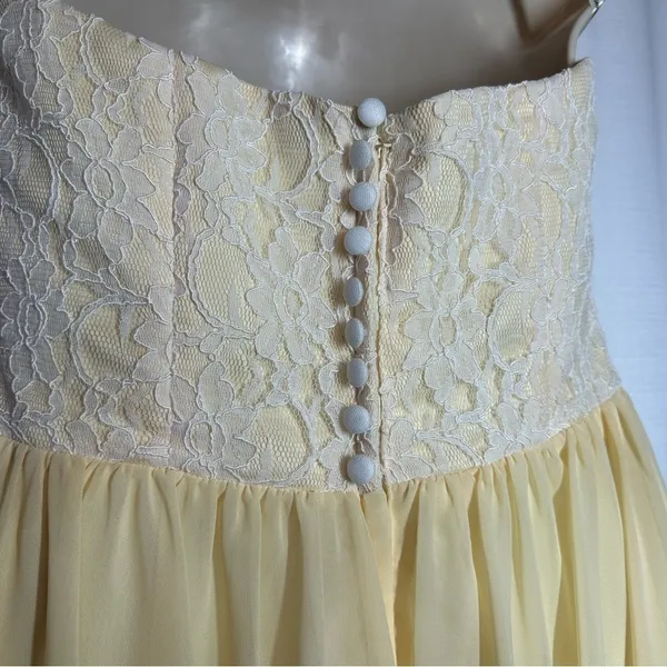 Mori Lee Madeline Gardner Lace Bridesmaid Prom Dress Strapless Women Sz 10 - Image 7