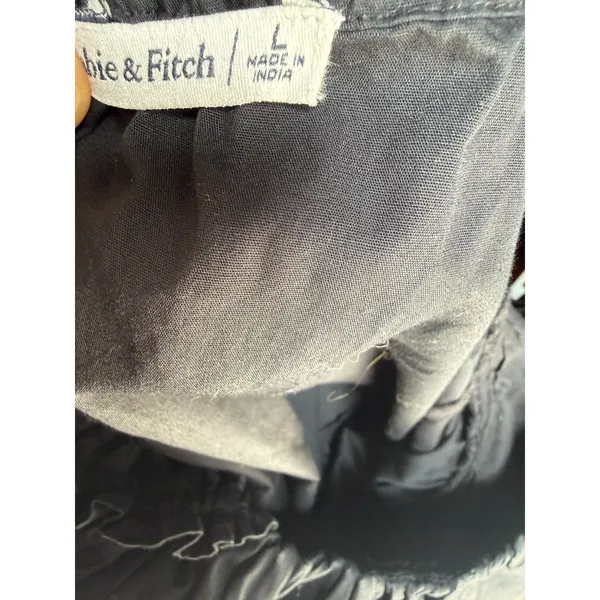 Abercrombie & Fitch Tiered Ruched Babydoll Maxi Dress Size Large - Image 8