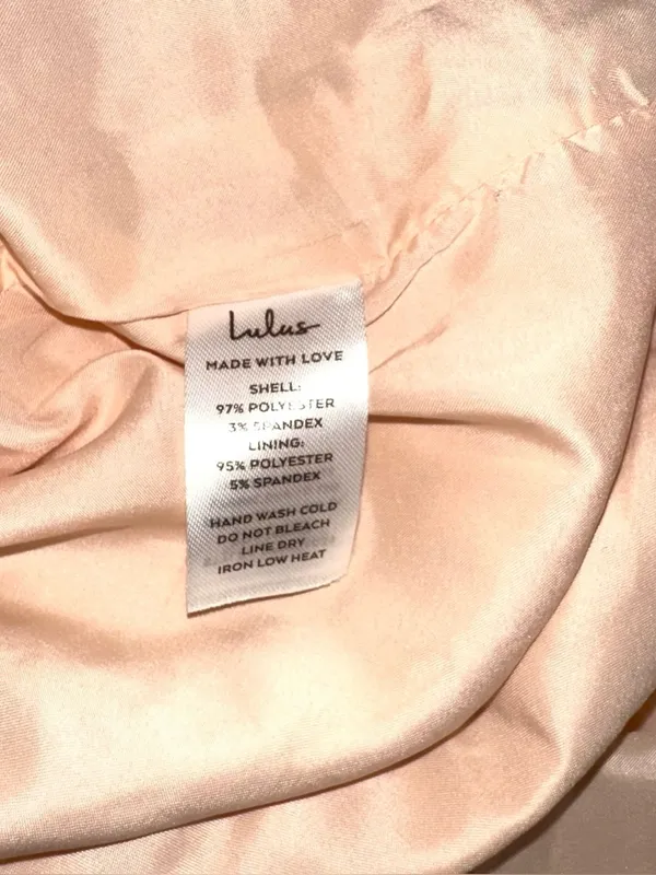Lulu's Stunning Soiree Blush Pink Floral Chiffon Ruched Midi Dress MEDIUM - Image 7