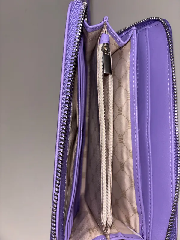 Steve Madden Wallet Wristlet Zip Around pastel purple - Image 2