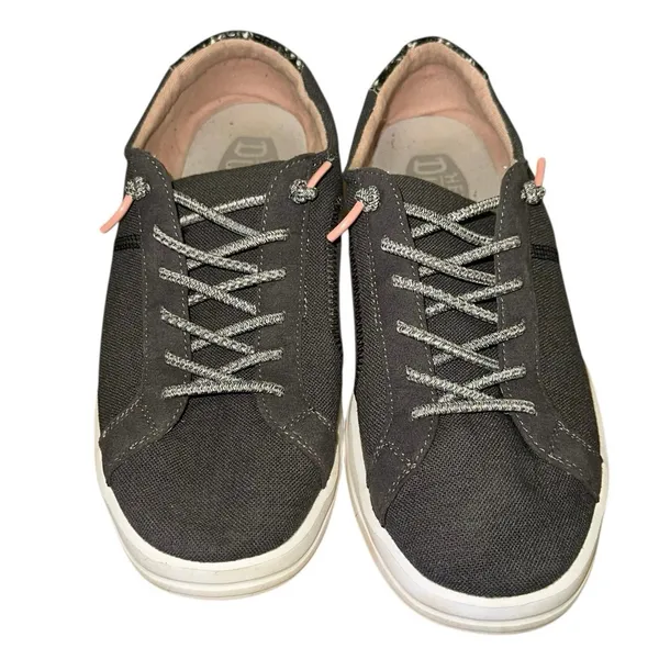 Hey Dude‎ Karina Women's Size 9 Black Sneakers Snakeskin Heel Slip On Shoes - Image 2