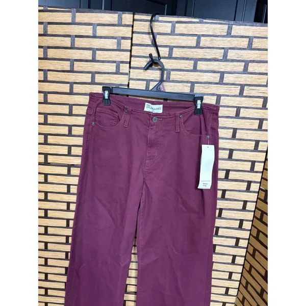 No Boundaries Burgundy Wide Leg Pants‎ Size Small - Image 3