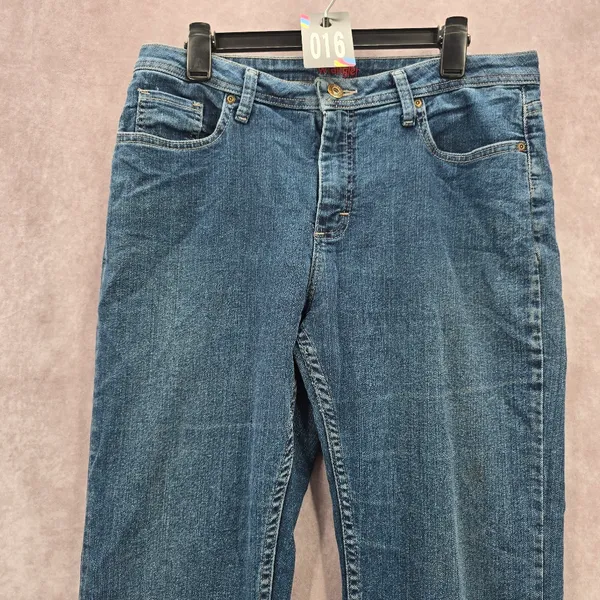 Wrangler Blue Straight Western Womens Classic Regular Denim Pants Jeans 12M‎ - Image 3