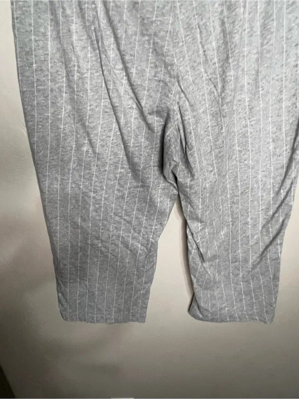 Lauren Ralph Lauren Essentials Bingham Knits Gray White Striped Capri Pajama Set - Image 15