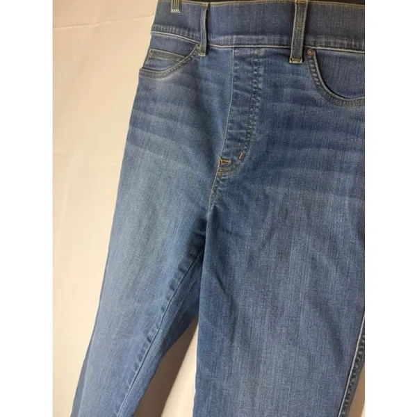 Spanx Flare Leg Pull-On Jeans in Vintage Indigo Women's sz. L - Image 7
