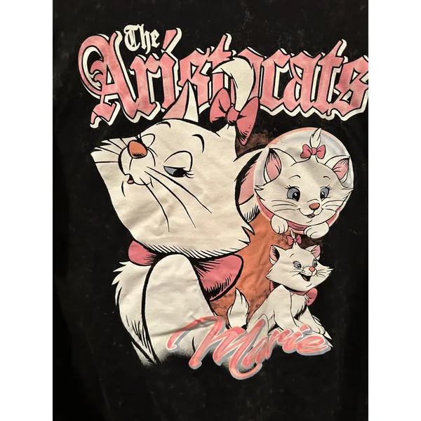 NWT Disney Rocker Marie Cats Aristocats Black Tie Dye Shirt XXL - Image 2