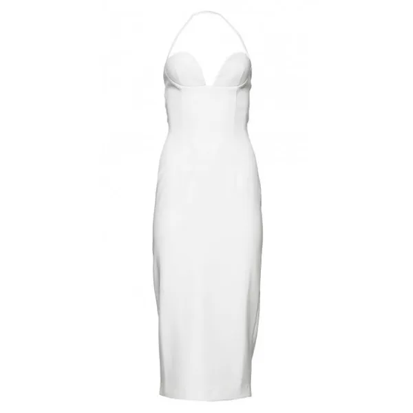 Retrofête Cheryl White Bridal Halter Bodycon Midi Dress NWT Women’s XL - Image 3
