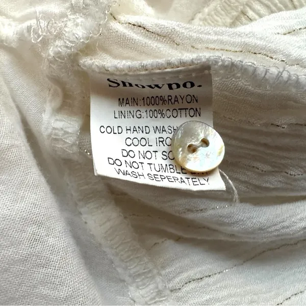 SHOWPO White Flutter Sleeve Tiered Mini Dress - Size 16 / 20 AU - Image 13