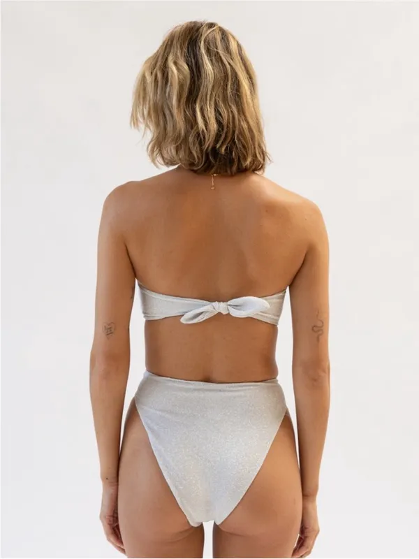 Dippin Daisy’s Bikini Set Shay Bandeau Top Audrey Bottoms Large Eternal Sparkle - Image 2