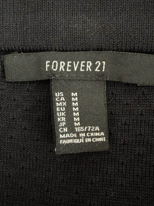 Forever 21 Classic Black Textured Pencil Skirt - Image 4