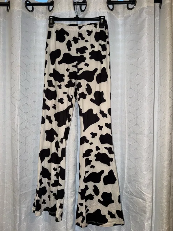 Cow Print Flare Pants Multiple - Image 2