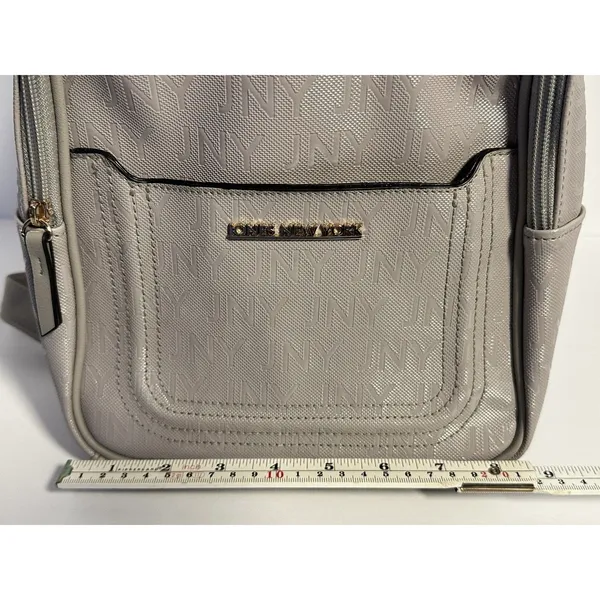 Jones New York JNY Mini Backpack Dusty Lavender Taupe Monogram Purse - Image 12
