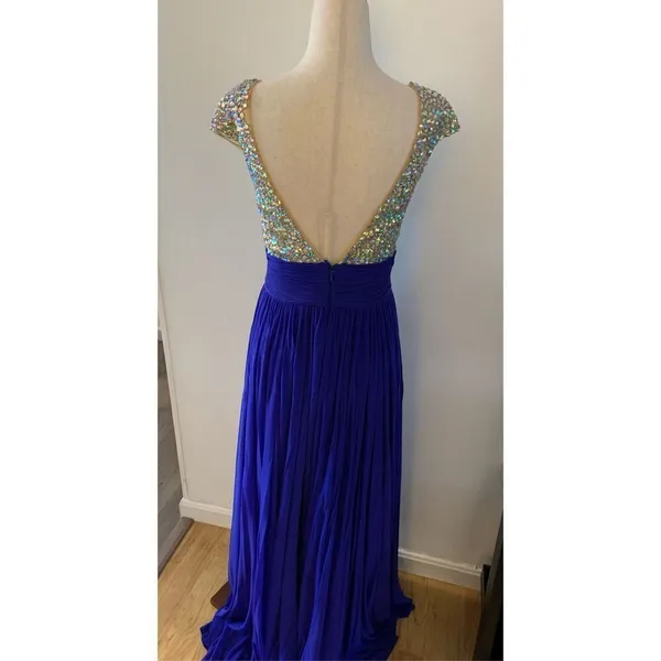 Fancy long blue dress prom or fancy dress up event size 6 homecoming - Image 5