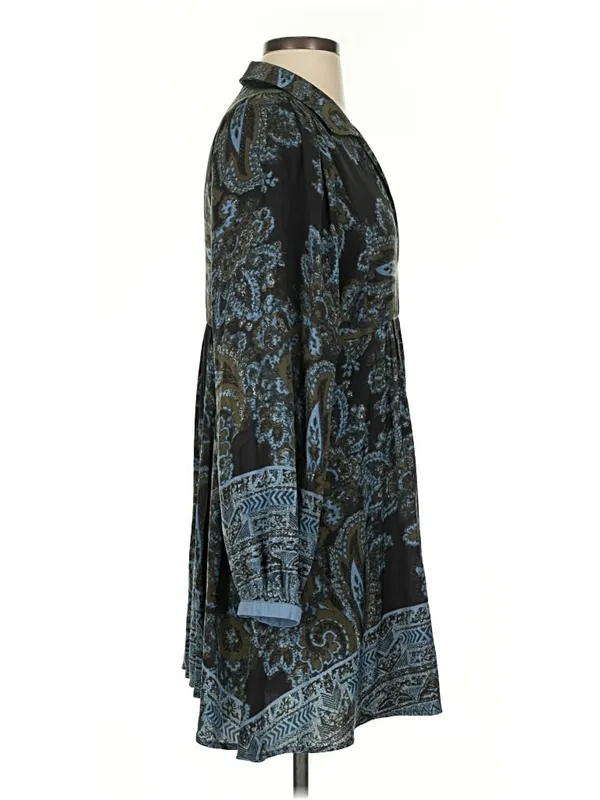 Free People Say You Love Me Paisley Silky Mini Tunic Dress S - Image 6