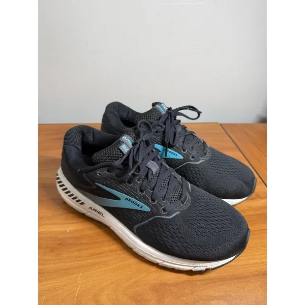 Brooks Ariel 20 Running Shoes Black Teal Mesh Women's Size 8.5B - Image 3