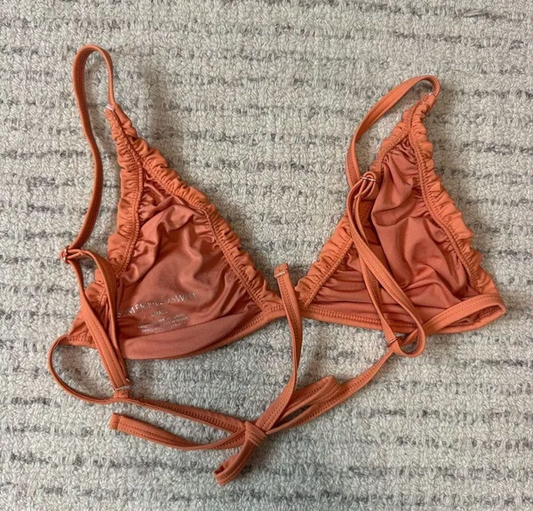 Somerfield swim Triangle Bikini Top NWOT Orange - Image 3