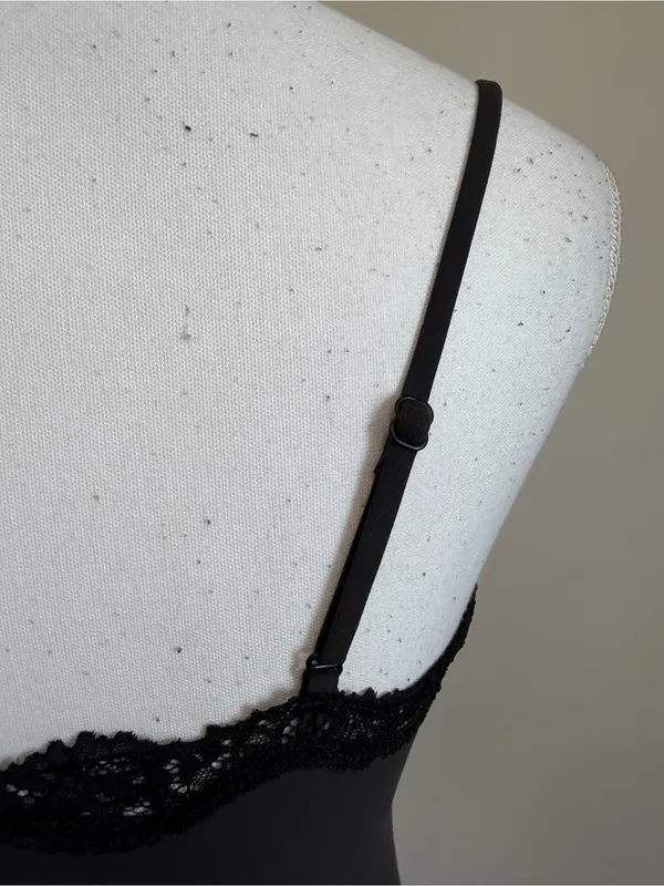 NWT Skims fits everybody long lace slip dress size large in onyx - Image 11