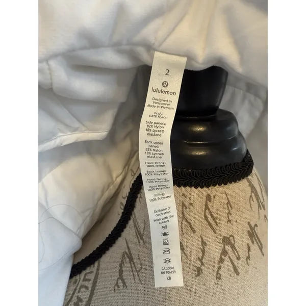 Lululemon Another Mile Full Zip Vest Hooded White Second Release‎ W4BSCS Sz 2 - Image 8