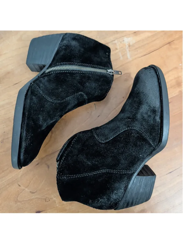 Ladies' Born Side Zip Black Suede Ankle Boots 6.5M Size 6.5 - Image 5