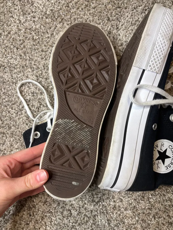 Black High-Top Converse Platform - Image 3
