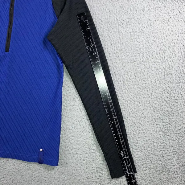 Lauren Ralph Lauren Active Top Womens Small Blue Black‎ Waffle 1/4 Zip Pullover - Image 16