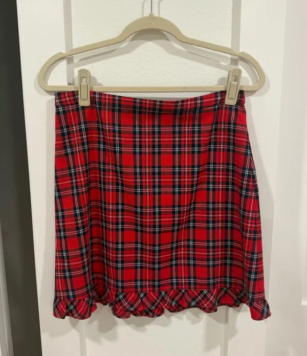 Draper james red tartan skirt - Image 3