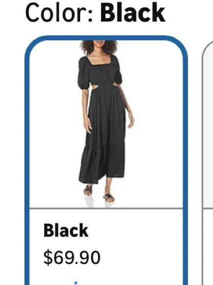 The Drop L Womens Anaya Square Neck Cut-Out Tiered Maxi Dress - Image 3