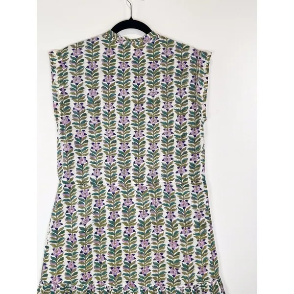 Perry Walker Womens Dress Green Floral Mini Cap Sleeve A Line Boho 1 US Small - Image 7