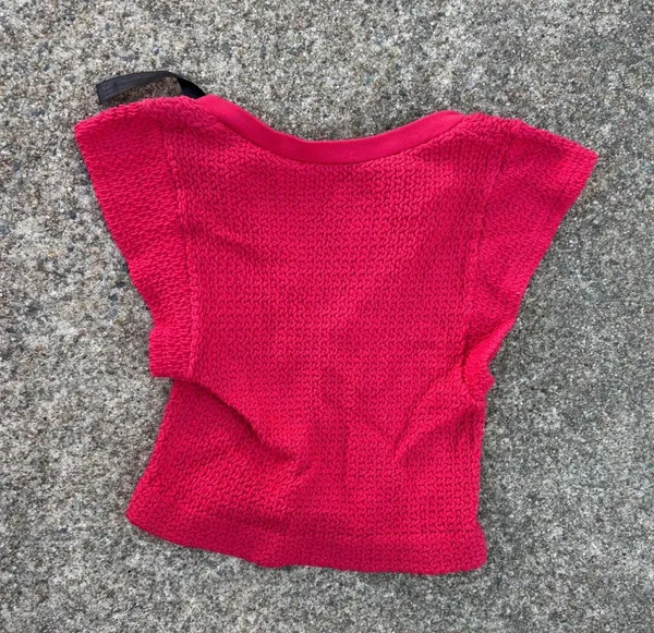 Out From Under Urban Outfitters Women's Red and Pink Crop-top - Image 2