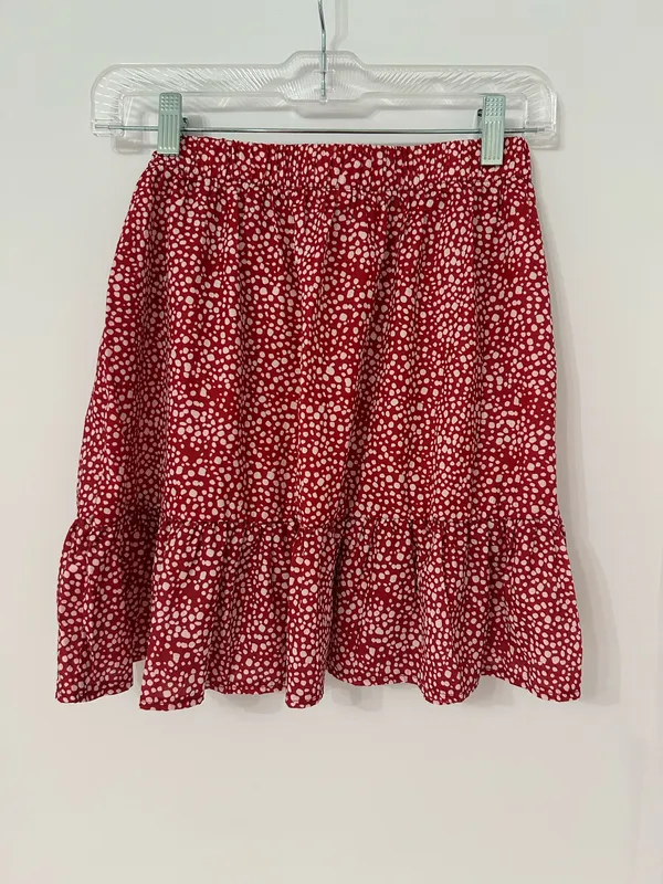 Red/white SHEIN skirt Red Size M - Image 2