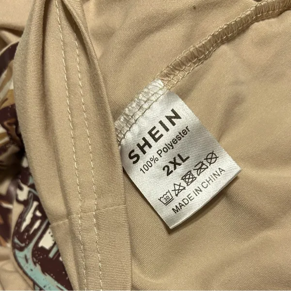 SheIn 2XL Western Tan Graphic T-Shirt - Image 5