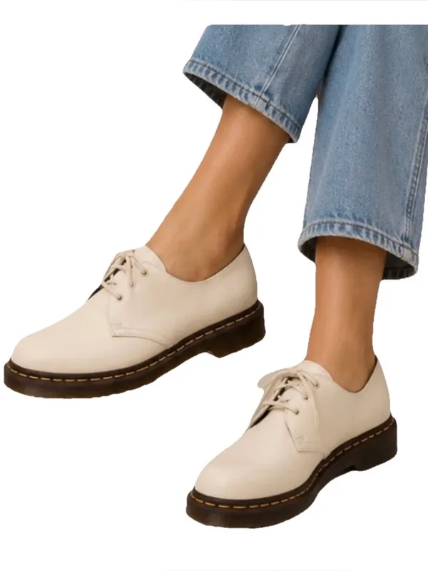 Dr. Martens Dr. Martens Iced Dove White Leather 1461 Women's Oxford Shoes Sz 11 - Image 3