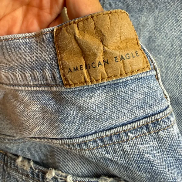 American Eagle Outfitters Baggy Jeans size 12 Light Blue Relaxed Jeans - Image 9