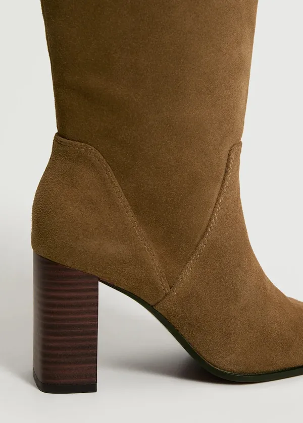 Mango NWT Bovine Jinete Leather Boots in Brown - Image 5
