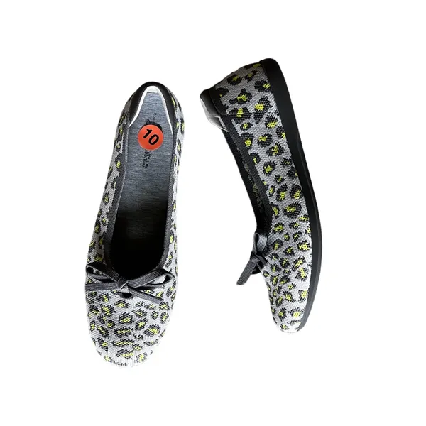 NEW CLARKS Women's Clarks, Carly Hope Flat GREY LEOPARD - Image 8