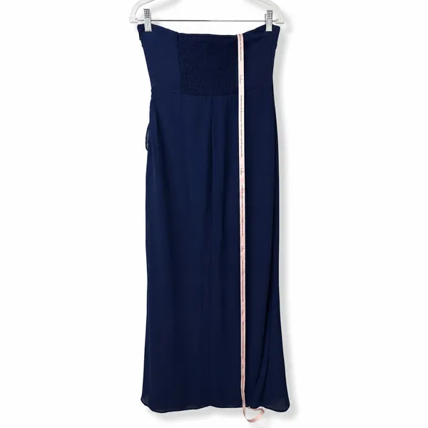 NEW Lulus Excellent Sensation Navy Strapless Ruffled Mermaid Maxi Dress Medium - Image 7