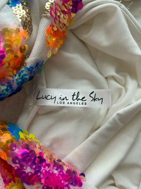 White Mini Lucy in the Sky Dress Bodycon - Image 3