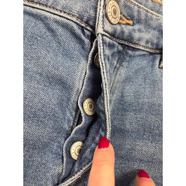 American Eagle TOMGIRL Button Fly Denim Jeans Stretch 14 Long Tall - Image 2