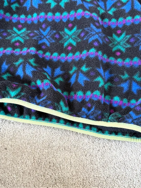 L.L. Bean Women’s Vintage 90s Southwest Aztec Navajo Fleece Pullover Snap-T M - Image 14