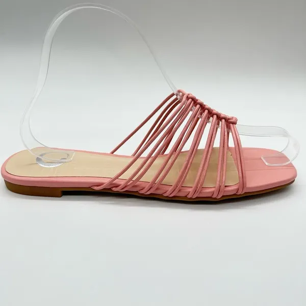 Journee Collection Sandals‎ Womens 6.5 Pink Addora Slides Sandals NEW - Image 3