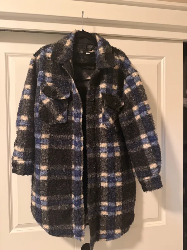 RD Style Eva Plaid Boucle shirt jacket - Image 2