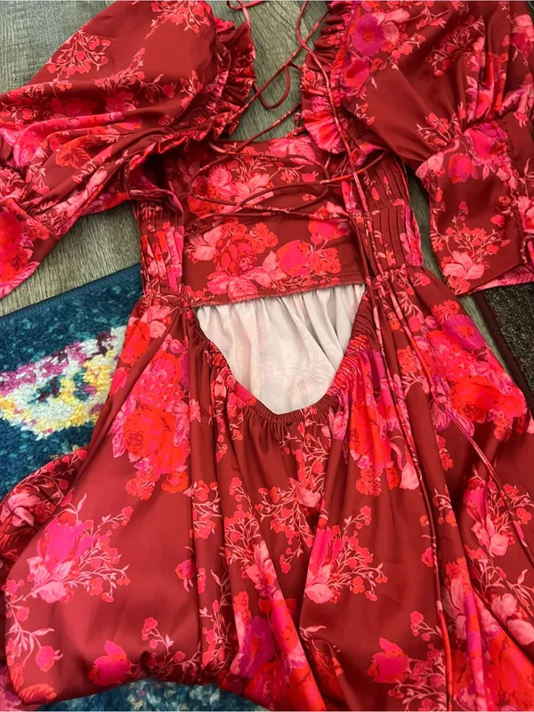 For Love and Lemons Alia Mini Dress in Red size XS - Image 8