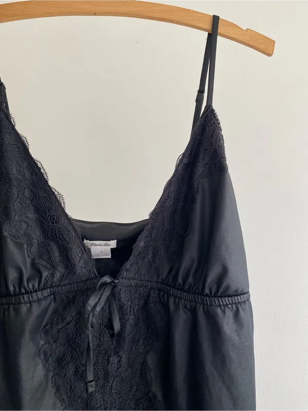 Urban Outfitters Kimchi Blue Black Satin Lace Cami - Image 5