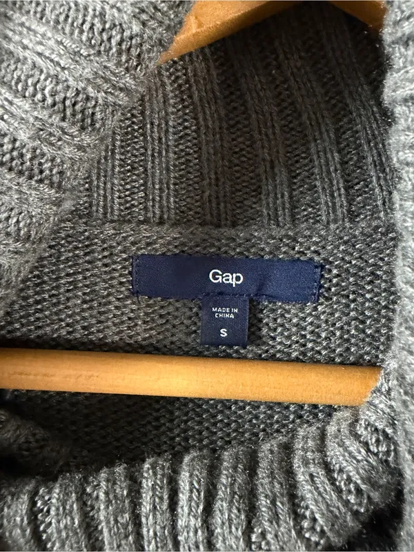GAP Very Soft Cowl Neck Gray Sweater XS - Image 3