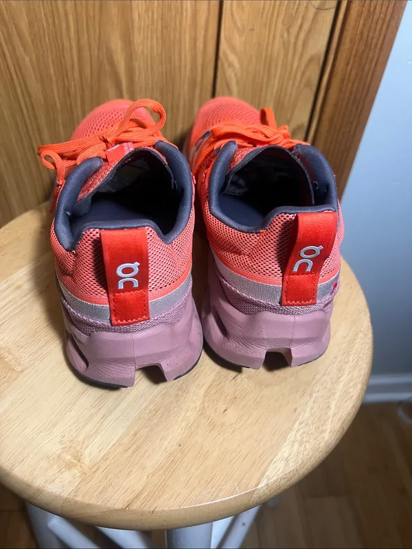 On Running Women's Coral Orange Mesh Running Shoes - Image 3