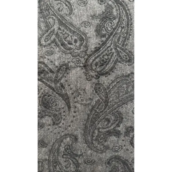 Cejon Made in Italy Charcoal Black Paisley Fringed Acrylic Scarf RN 98072 - Image 3