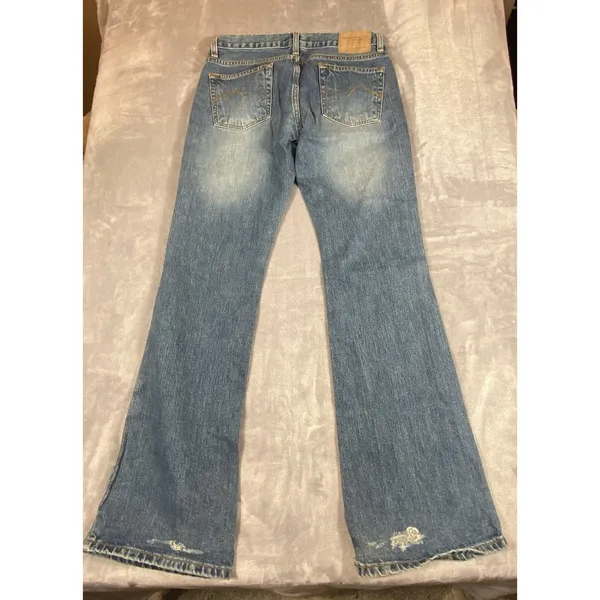 American Eagle‎ Womens Original Boot Jeans Size 4 Distressed 90's Festival Rodeo - Image 6