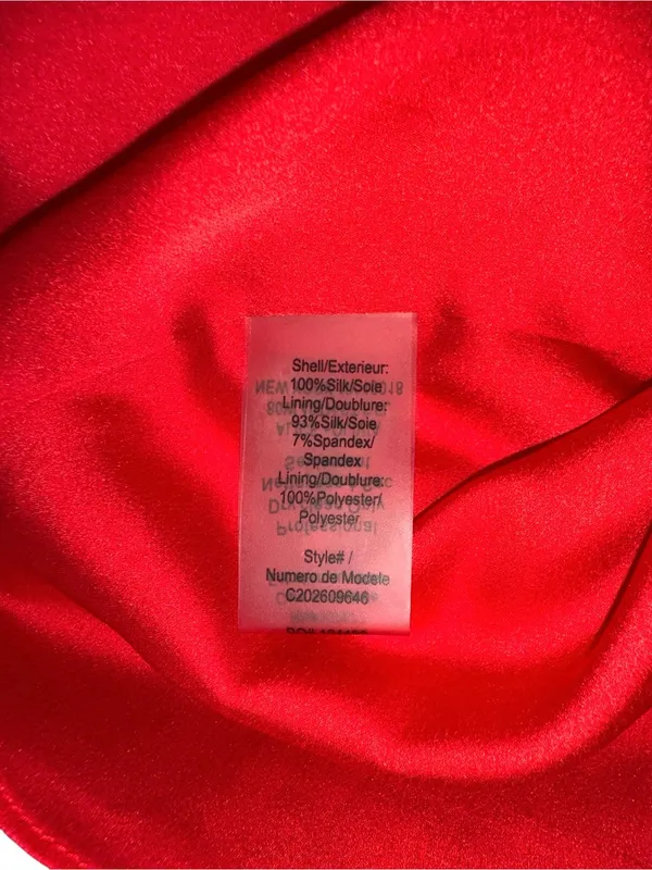 Alice + Olivia Josie Red Sleeveless Chiffon Silk Mini Dress - Image 5
