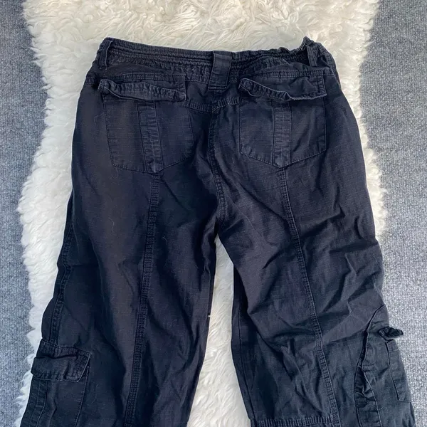 Brandy Melville Navy Blue Kim Cargo Pants Y2k Grunge Dark Academia Gorpcore - Image 7